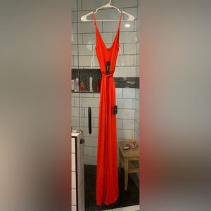 Lulu’s red/orange jumpsuit